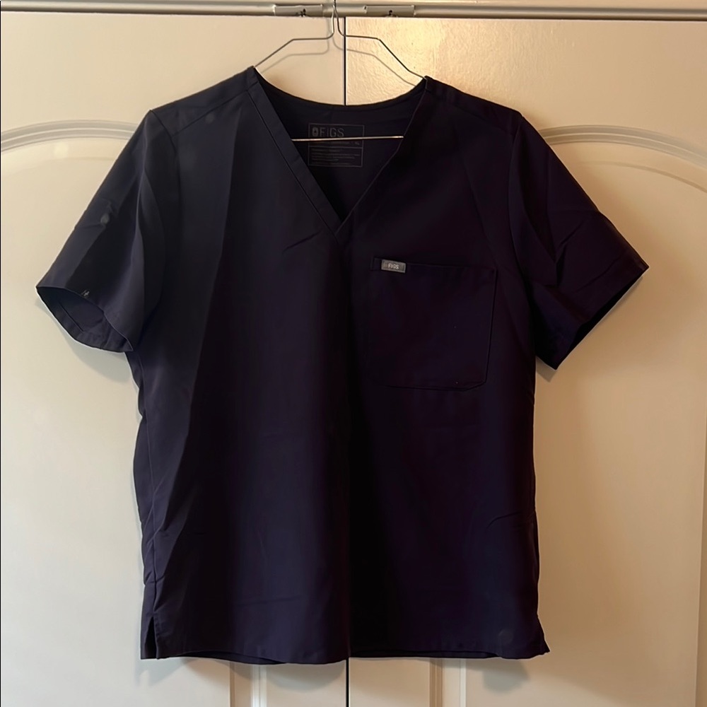 Figs Dark Blue Scrub Top